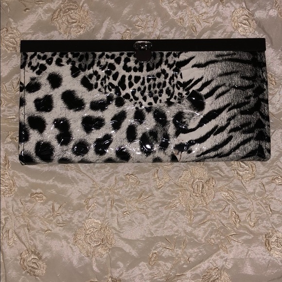 Handbags - NEW Zebra Print Slim Structured Wallet